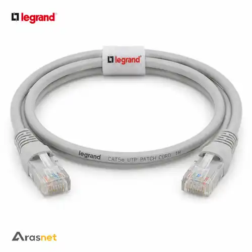 پچ کورد شبکه لگراند CAT5e یک متری طوسی با کانکتور RJ45