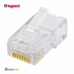 سوکت شبکه لگراند Cat6 UTP مدل 051710 با کانکتور RJ45، مناسب کابل‌های Cat6 بدون شیلد (UTP)