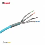 کابل شبکه لگراند Cat8 S/FTP LSZH-FR مدل 033788 با ساختار S/FTP، چهار زوج سیم شیلددار، هادی تمام‌مس AWG22 و روکش Aqua