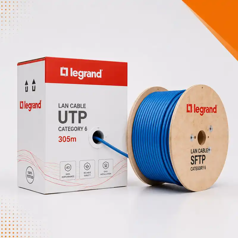 کابل شبکه لگراند sftp Cat6 UTP به همراه پچ پنل، پچ کورد و کیستون شبکه