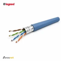 تصویر کابل شبکه لگراند Cat6 F/UTP مدل 032758 با روکش PVC آبی، شیلد فویلی و چهار زوج سیم تابیده