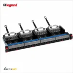 پچ پنل شبکه لگراند Cat6 UTP مدل 033760 با 24 پورت RJ45، سری LCS3، رکمونت 19 اینچ و طراحی ماژولار چهار کست 6 پورتی