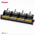 پچ پنل لگراند Cat6A STP مدل 033772 سری LCS3 با 24 پورت RJ45 در چهار کست 6 پورتی