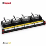 پچ پنل شبکه لگراند Cat6A UTP مدل 033770 از سری LCS3 با 24 پورت RJ45 و چهار کست 6 پورتی