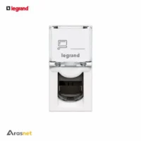 پریز شبکه لگراند Mosaic مدل 076573 تک ماژول Cat6A STP شیلددار با پورت RJ45